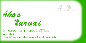 akos murvai business card